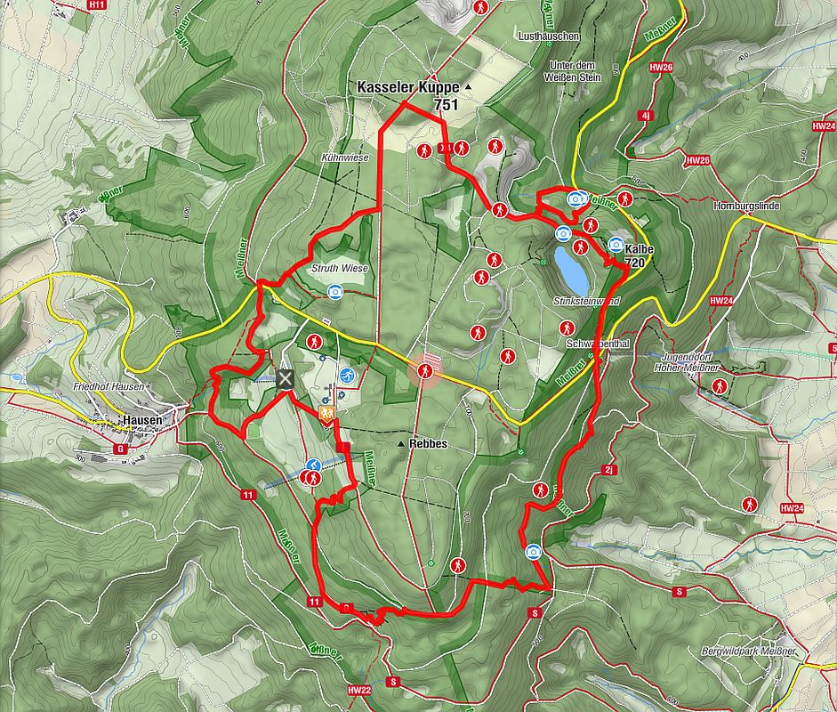 X-NFhaus + Wandergebiet Hoher Meissner